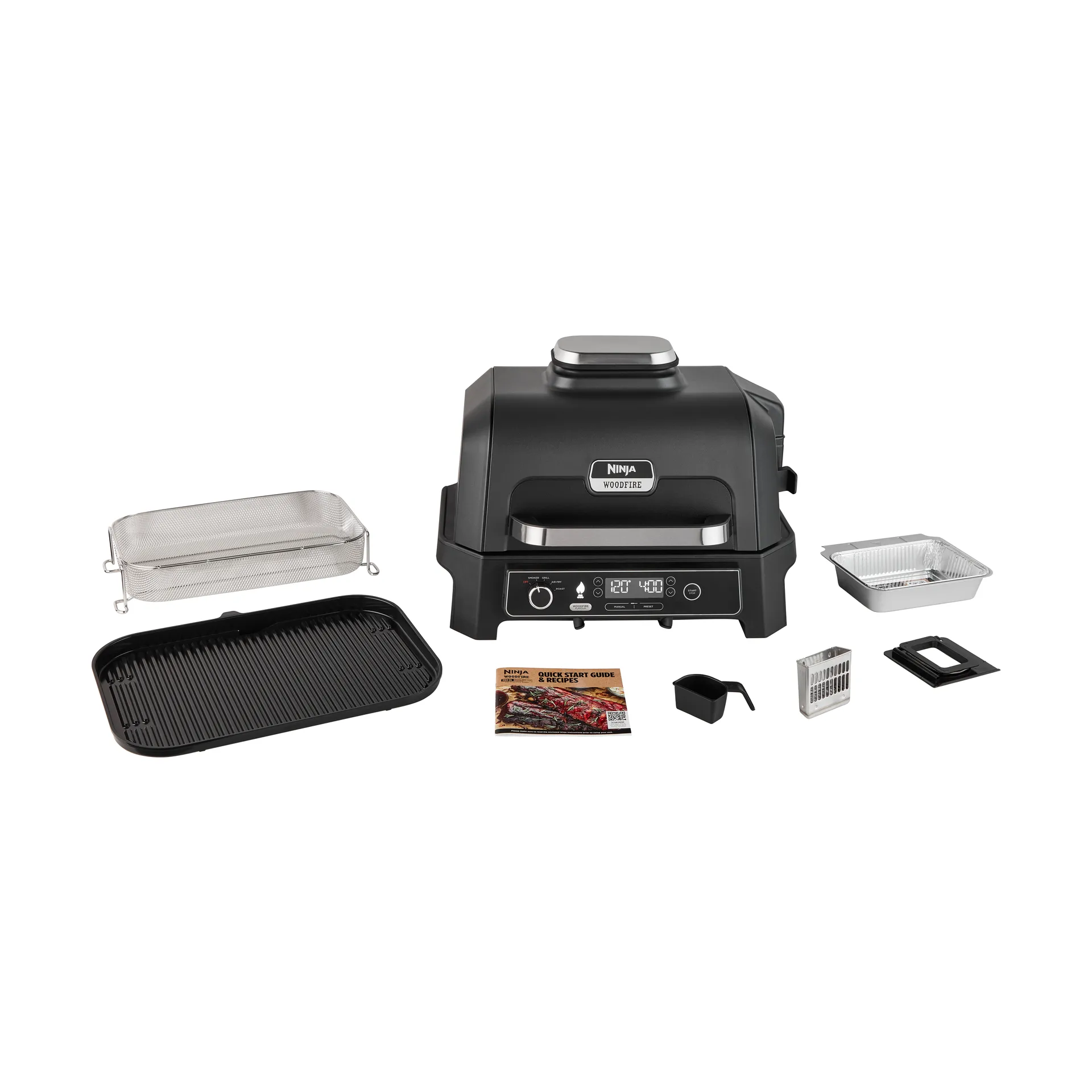 Ninja Woodfire electric grill OG850EU smart cook system, Black Ninja