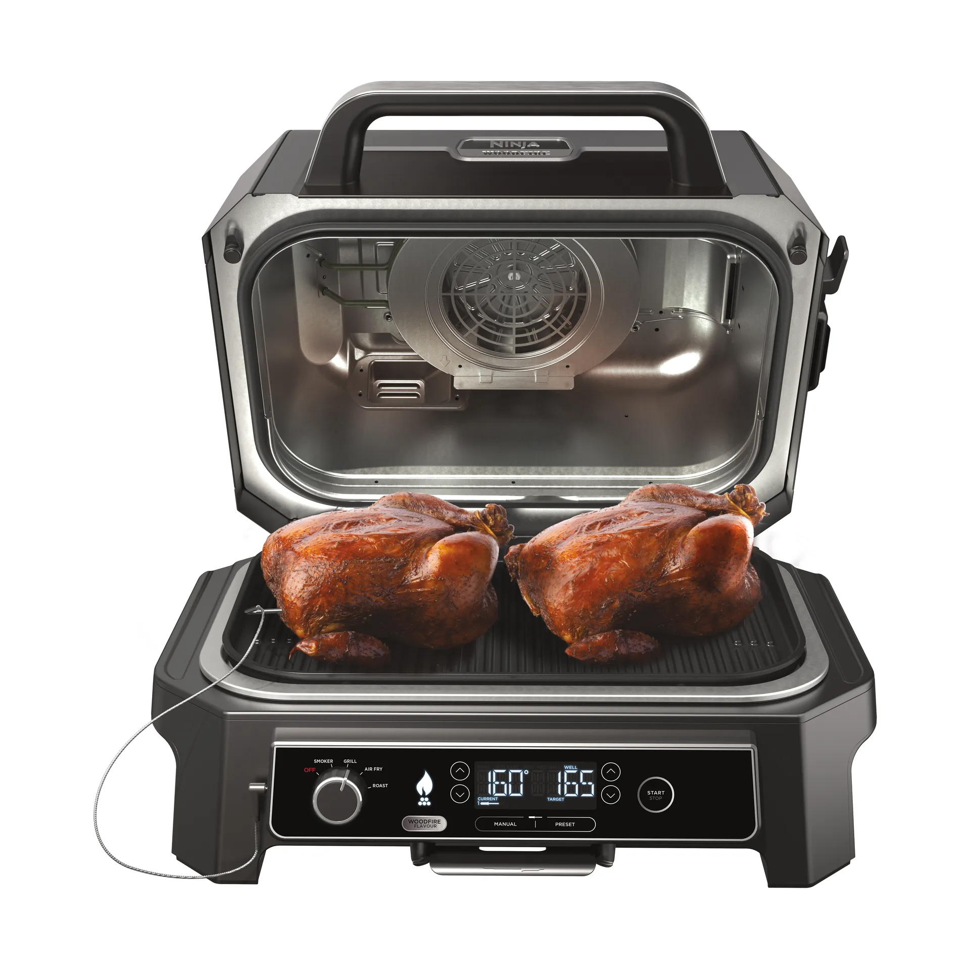 Ninja Woodfire electric grill OG850EU smart cook system, Black Ninja