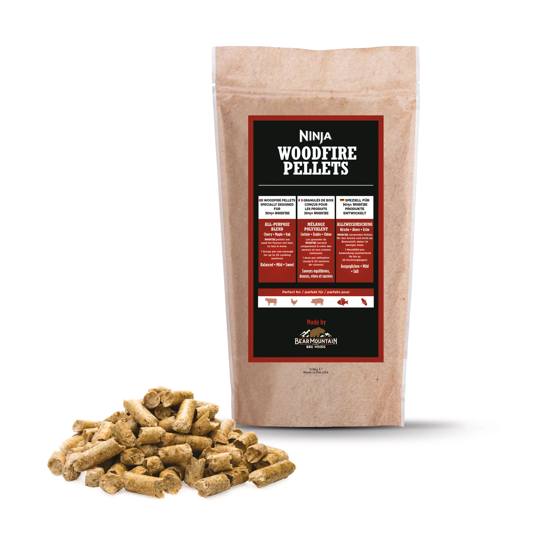 Ninja Woodfire pellets All-Purpose Blend, 900 g Ninja