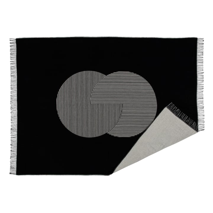 Circles cotton throw 130x185 cm, black NJRD