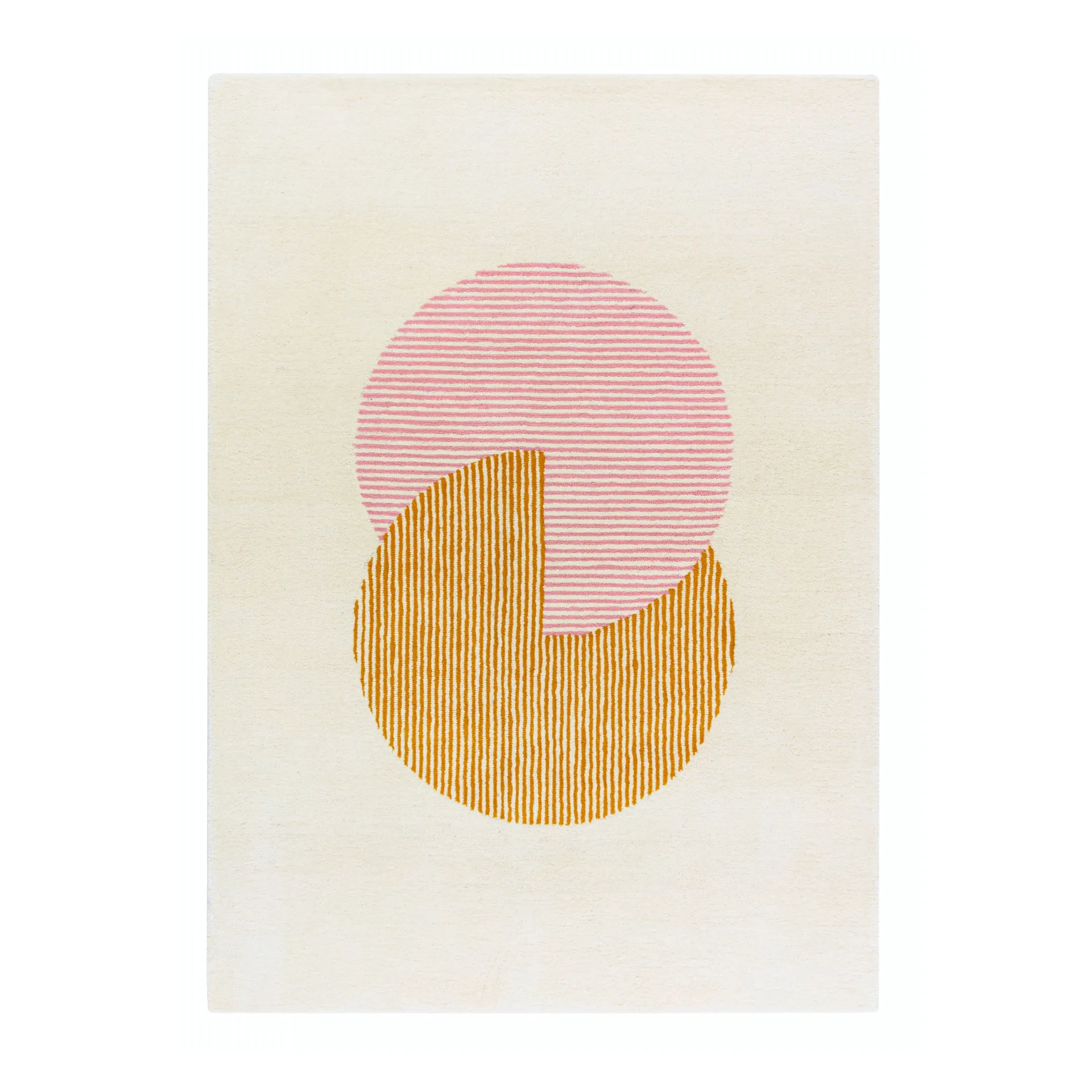 Circles wool rug pink, 170x240 cm NJRD