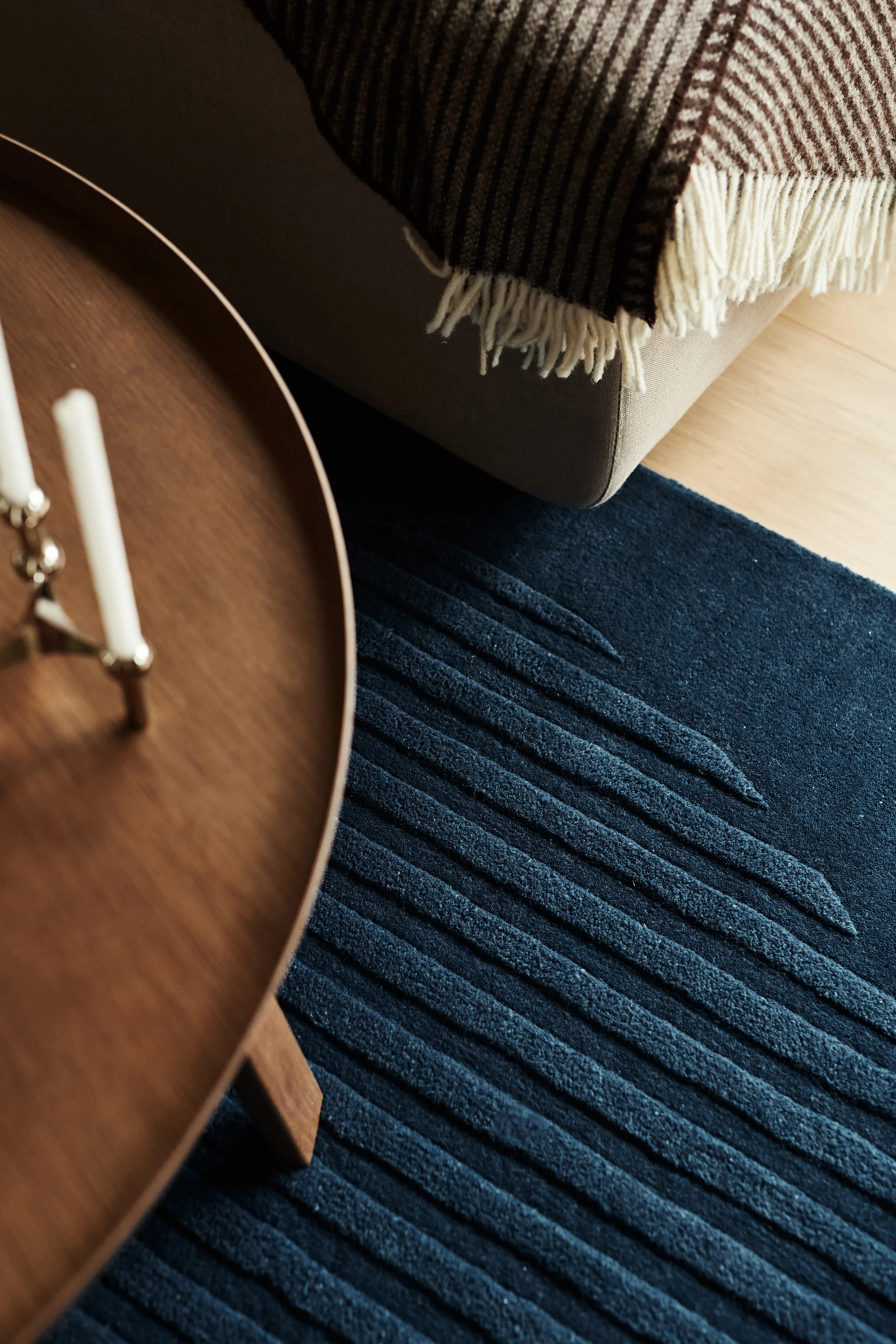 Levels Circles wool rug, Blue, 170x240 cm NJRD