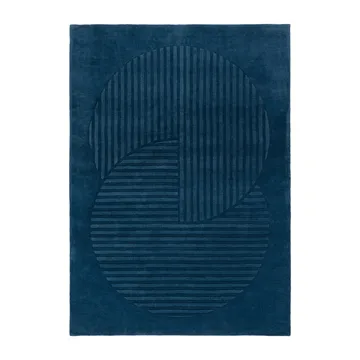 Levels Circles wool rug - Blue, 200x300 cm - NJRD
