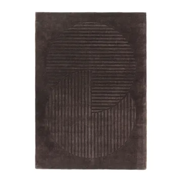 Levels Circles wool rug - Brown, 170x240 cm - NJRD
