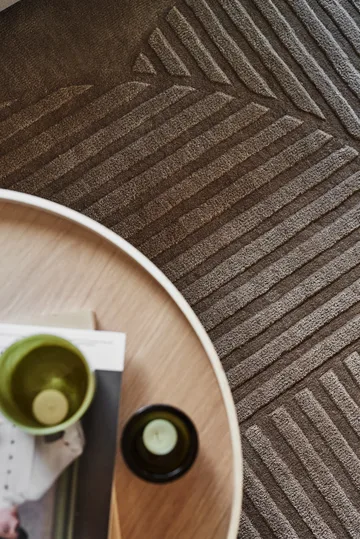 Levels Circles wool rug - Taupe, 200x300 cm - NJRD