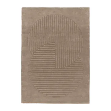 Levels Circles wool rug - Taupe, 200x300 cm - NJRD