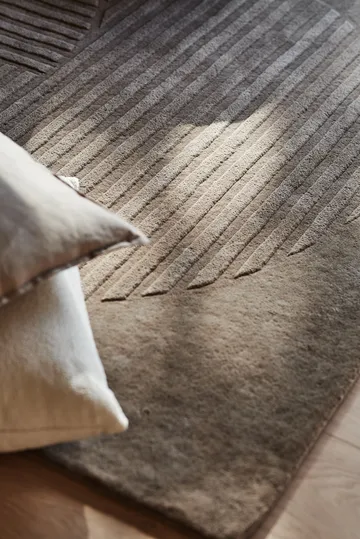 Levels Circles wool rug - Taupe, 200x300 cm - NJRD