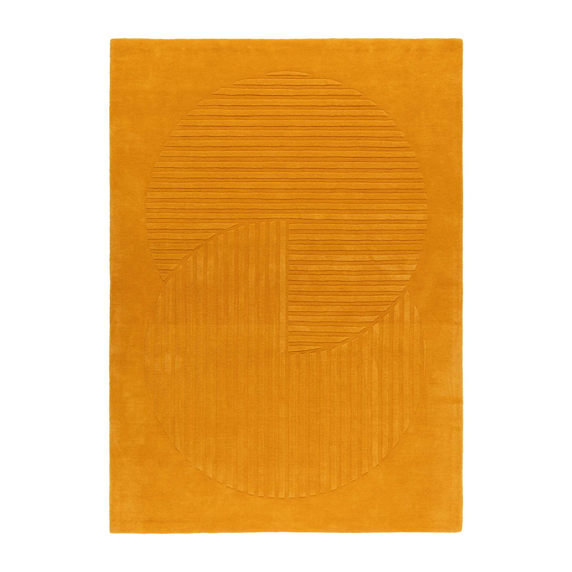 Levels Circles wool rug, Yellow, 200x300 cm NJRD