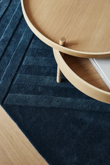 Levels Stripes wool rug - Blue, 170x240 cm - NJRD
