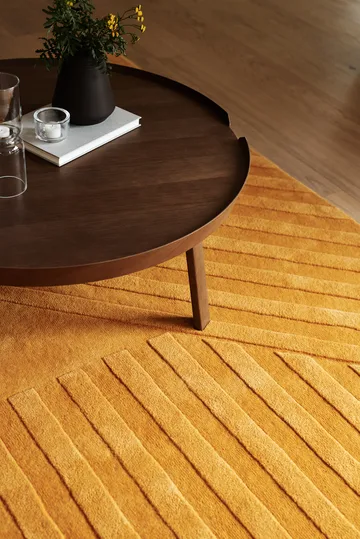 Levels Stripes wool rug - Yellow, 200x300 cm - NJRD