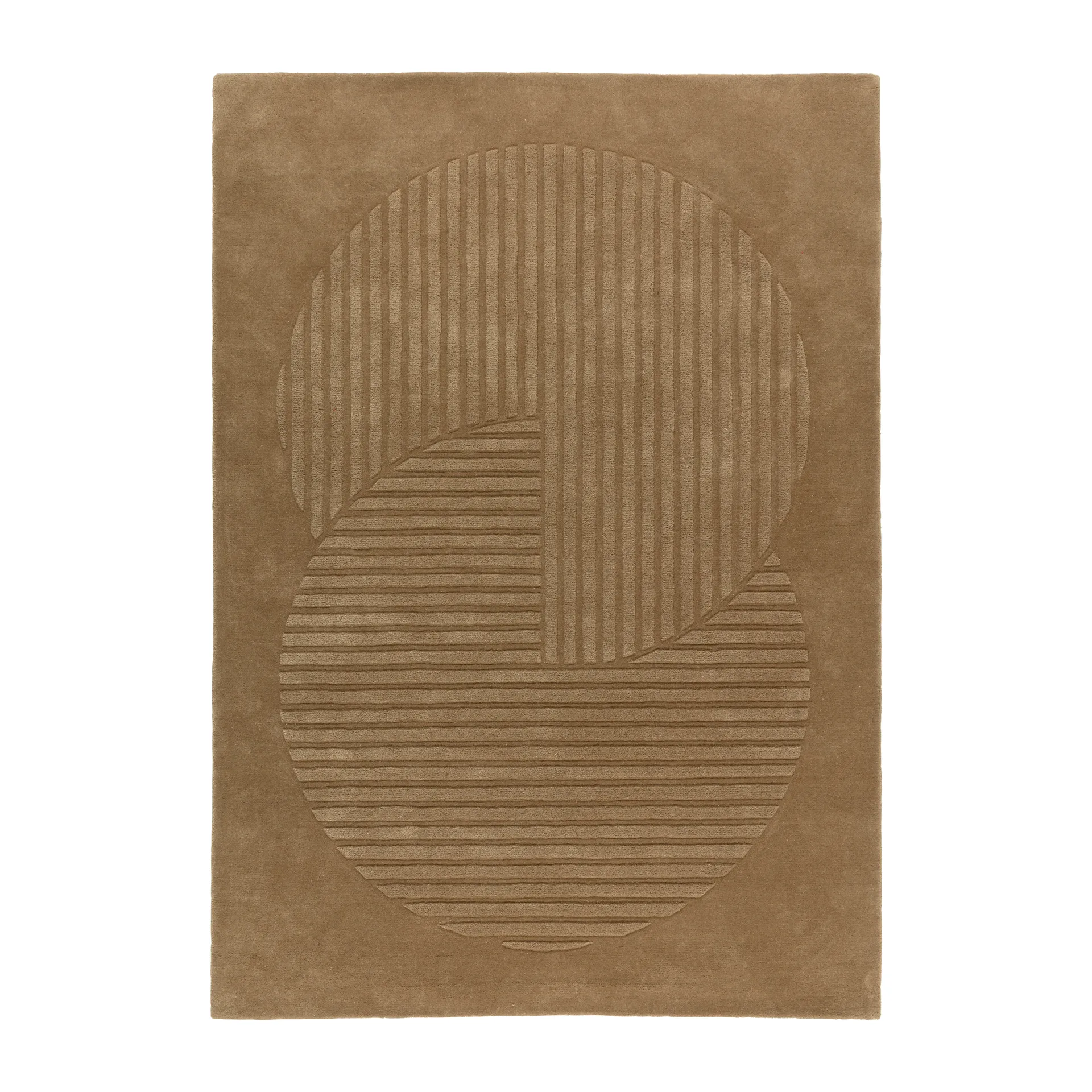 Levels wool rug circles beige, 200x300 cm NJRD