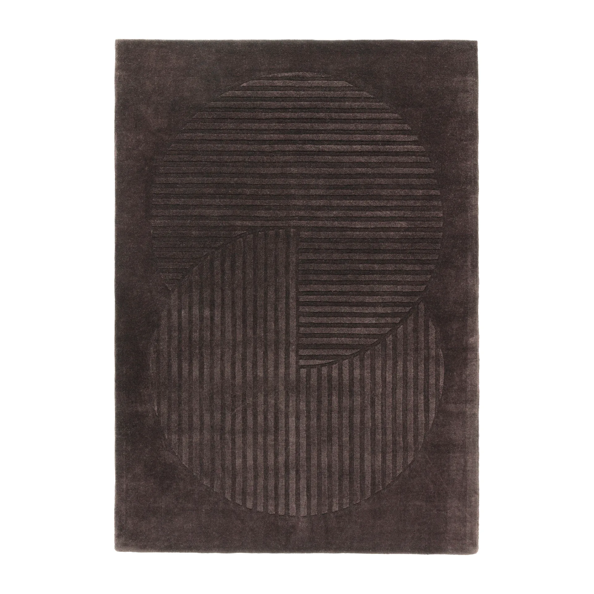 Levels wool rug circles brown, 170x240 cm NJRD