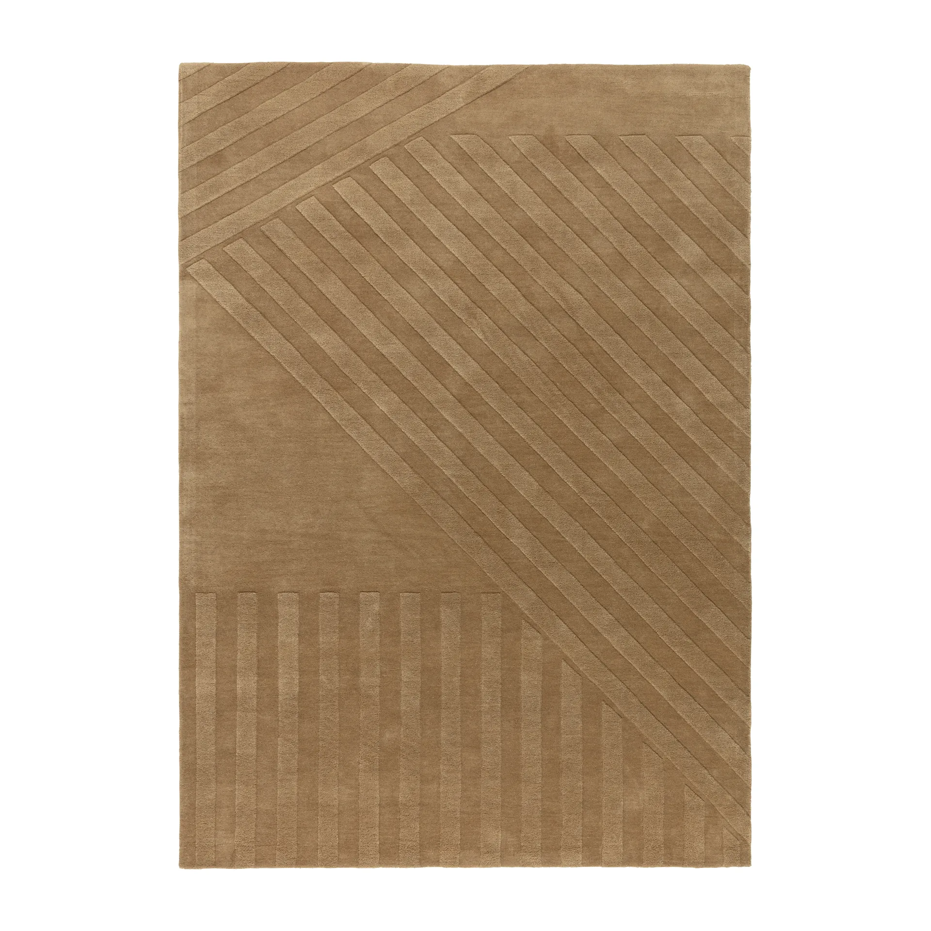 Levels wool rug stripes beige, 200x300 cm NJRD