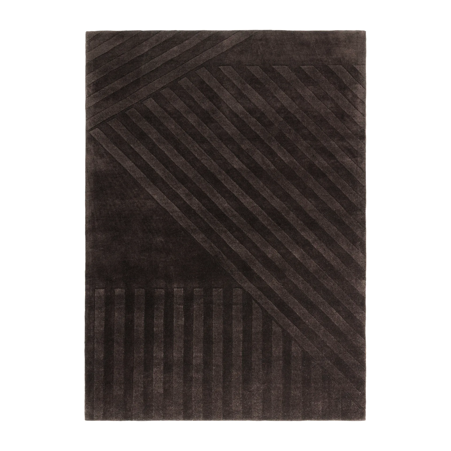 Levels wool rug stripes brown, 200x300 cm NJRD