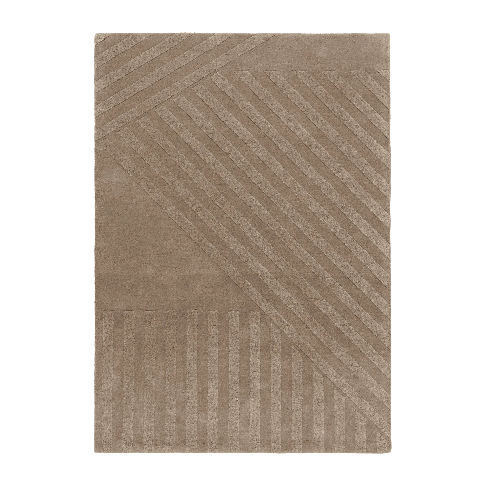 Levels wool rug stripes mole, 170x240 cm NJRD