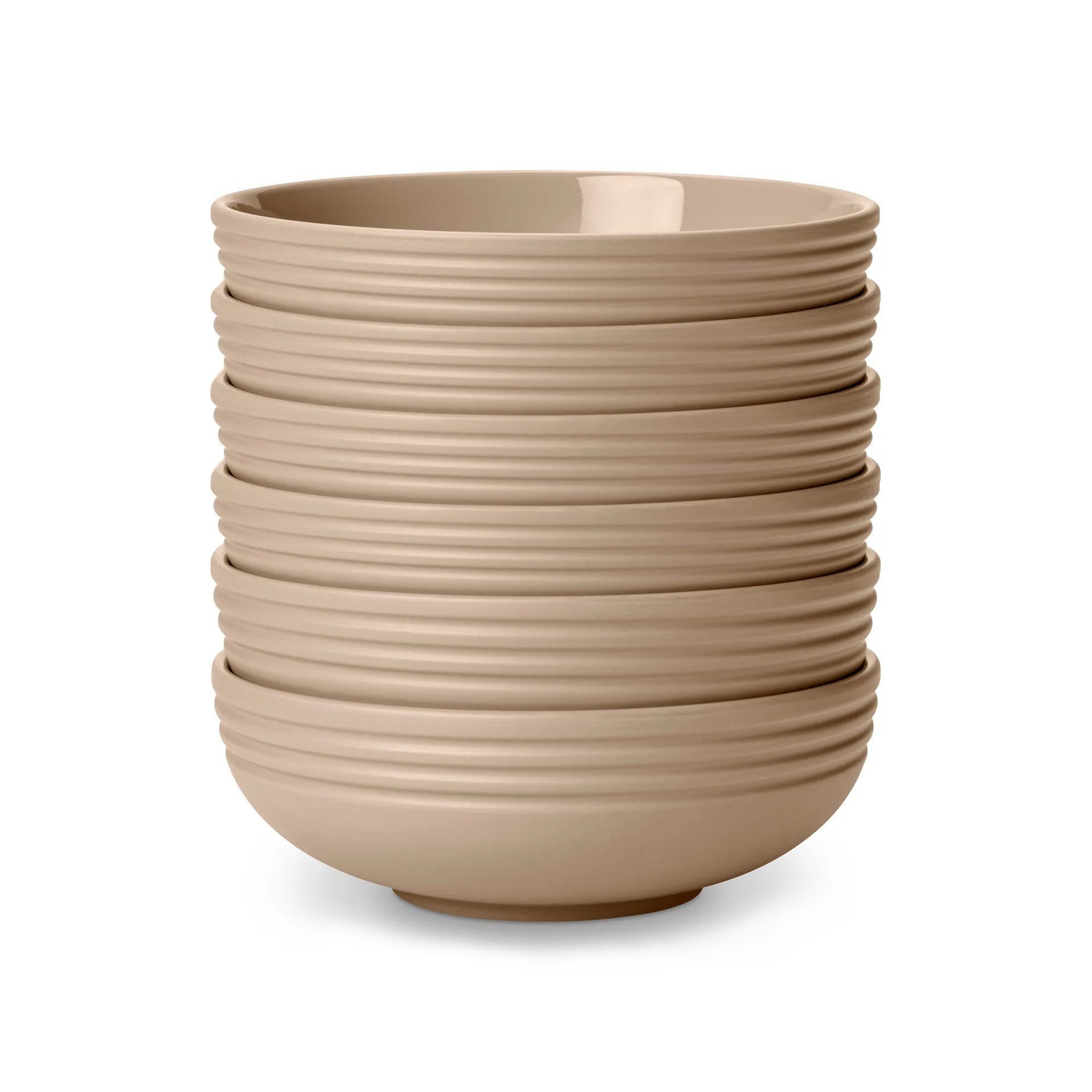 Lines bowl Ø16 cm 6-pack, beige NJRD