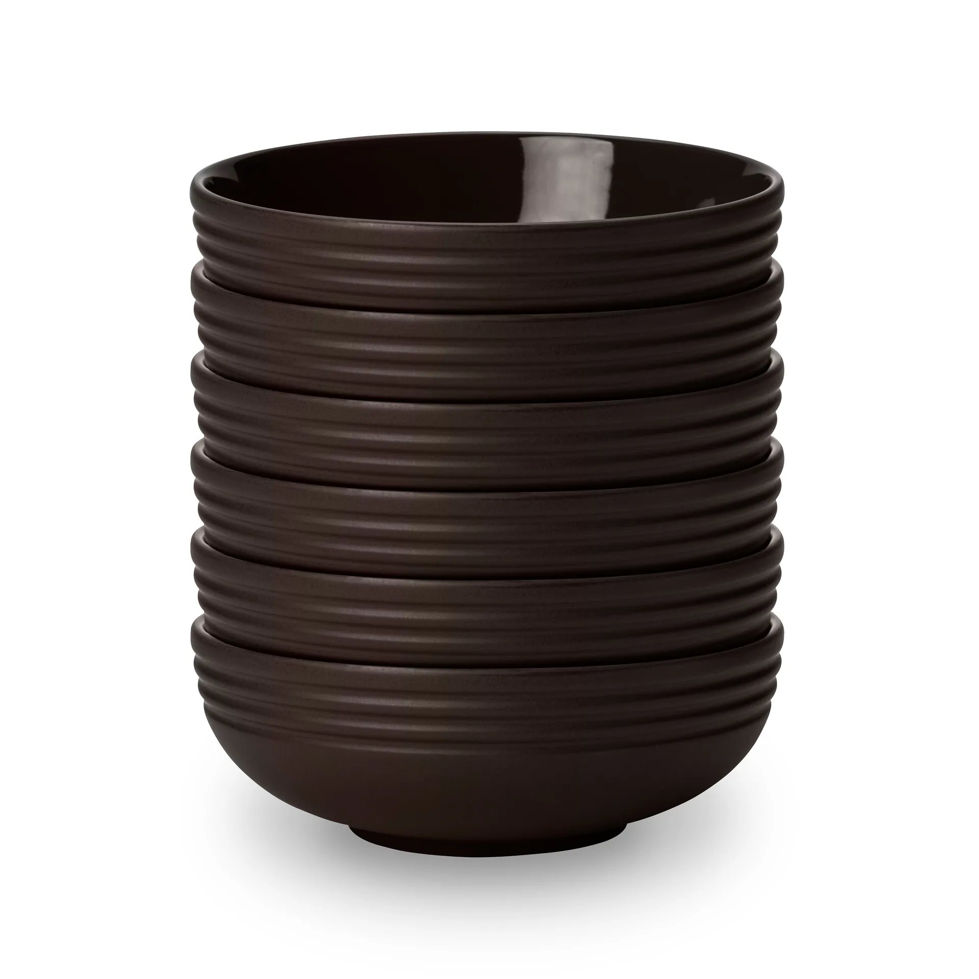 Lines bowl Ø16 cm 6-pack, brown NJRD