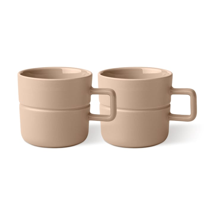 Lines mug 30 cl 2-pack, beige NJRD