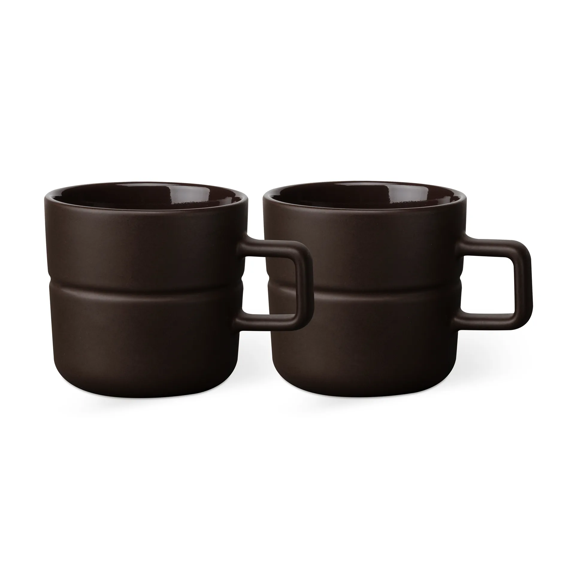 Lines mug 30 cl 2-pack, brown NJRD