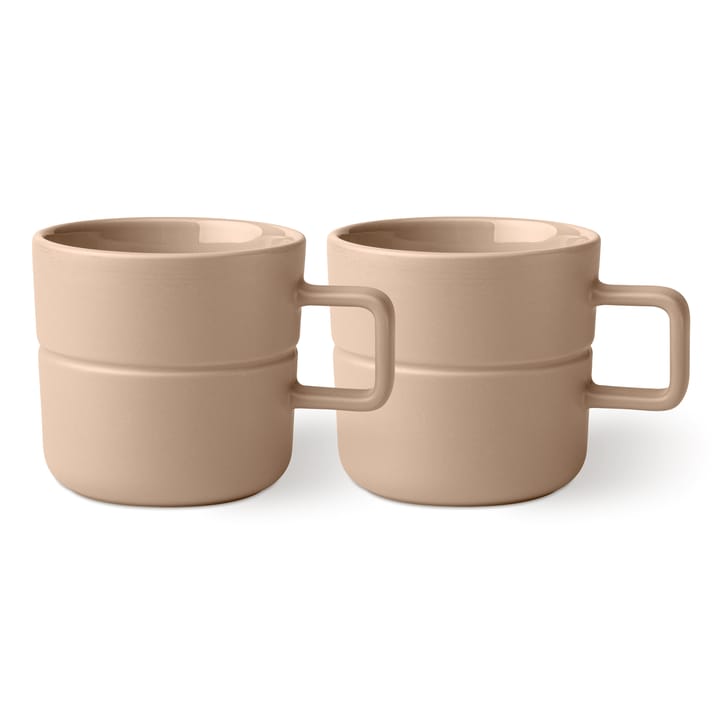 Lines mug 50 cl 2-pack, beige NJRD