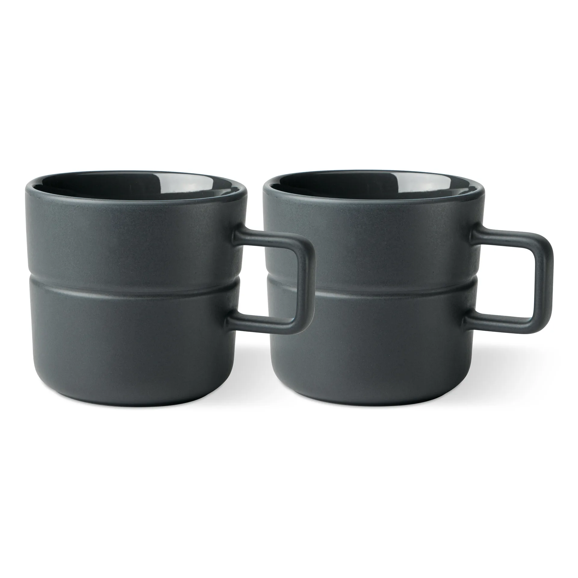 Lines mug 50 cl 2-pack, dark grey NJRD