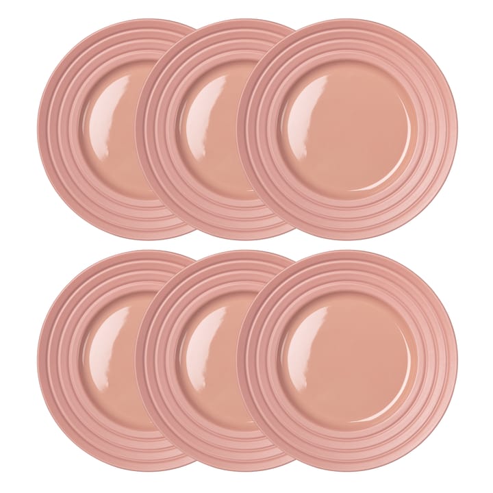 Lines plate Ø27 cm 6-pack, pink NJRD