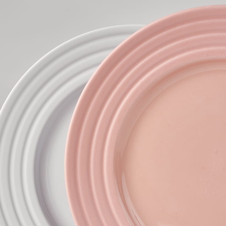 Lines small plate Ø21 cm 6-pack, pink NJRD