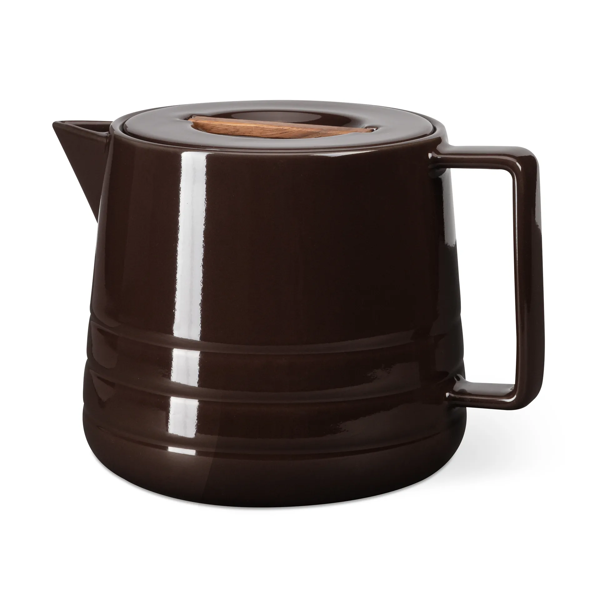 Lines teapot 1.5 liter, brown NJRD