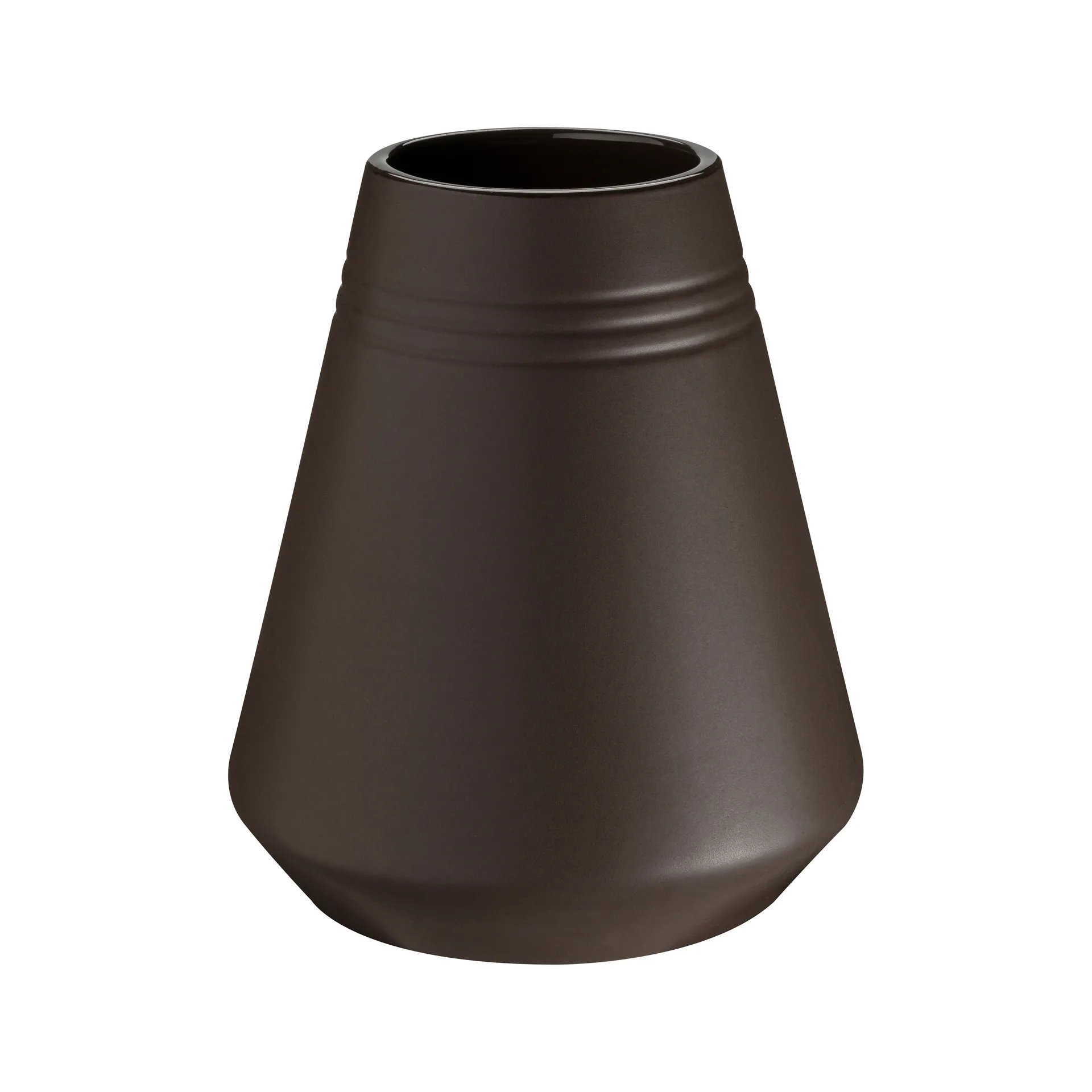 Lines vase 18 cm, Brown NJRD