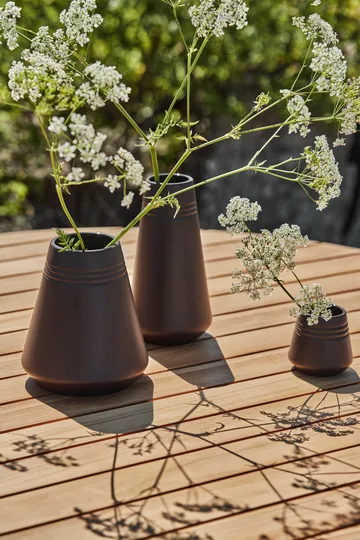 Lines vase 22 cm - Brown - NJRD