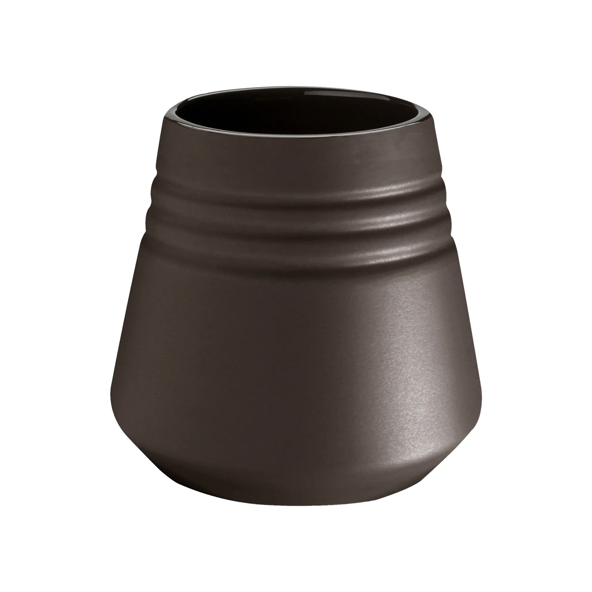Lines vase 8 cm, Brown NJRD