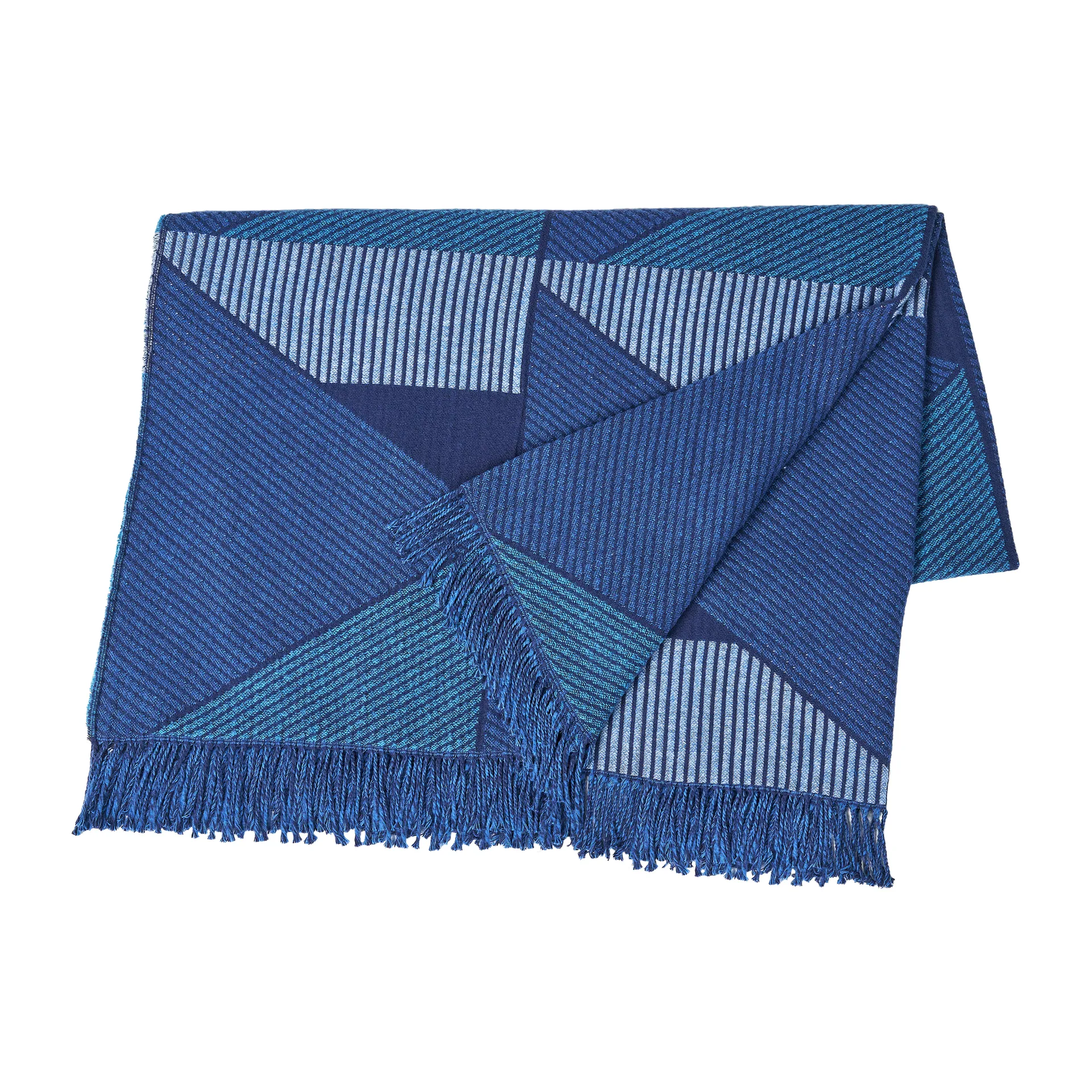 Metric focus No. 3 cotton blankets 130x185 cm, Blue NJRD