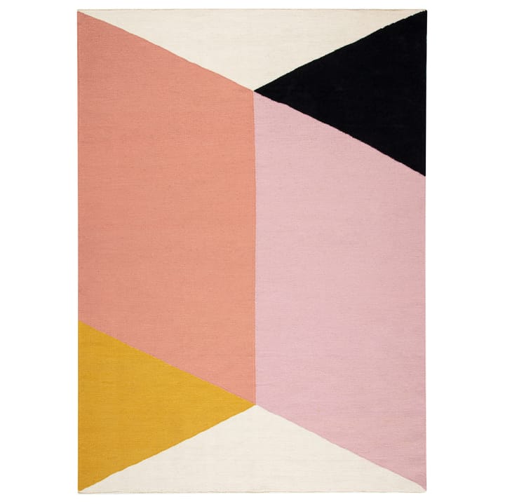 Rectangles blocks kelim rug pink, 200x300 cm NJRD