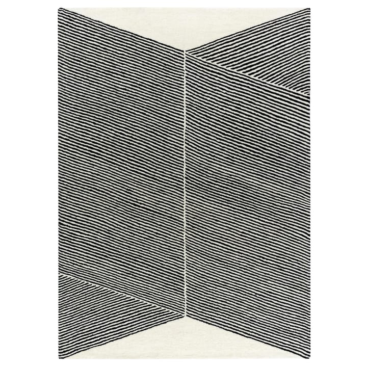 Rectangles wool rug natural white - 200x300 cm - NJRD