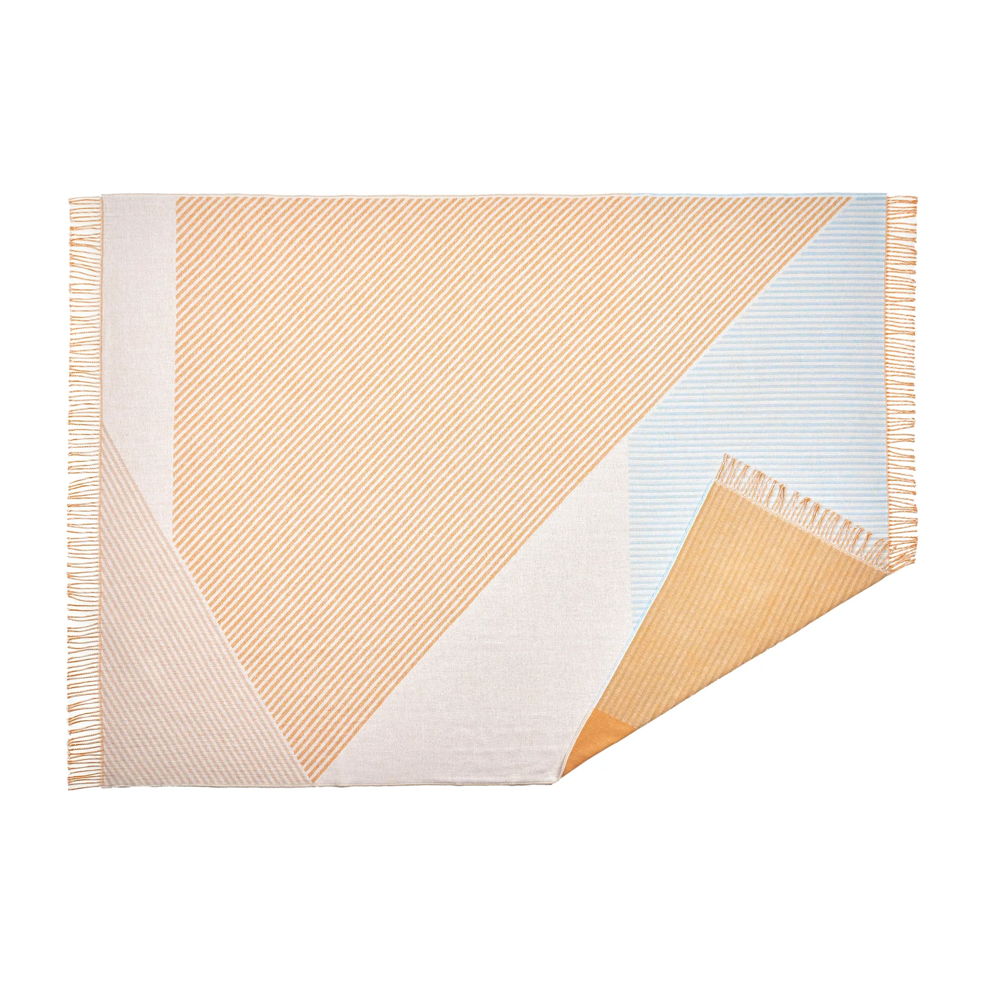 Stripes cotton throw, Yellow NJRD