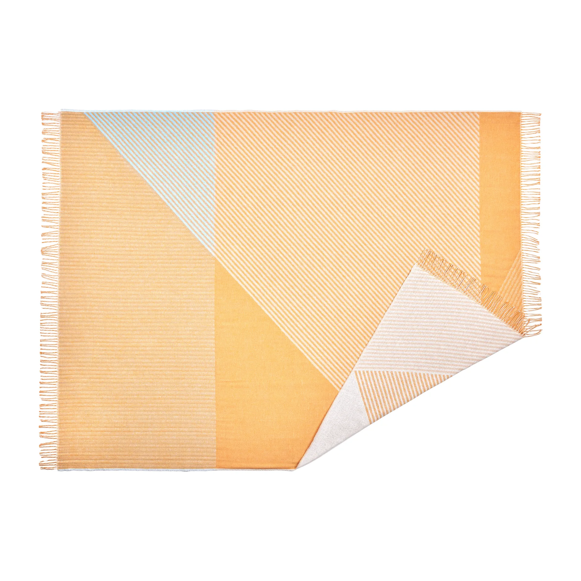 Stripes cotton throw, Yellow NJRD