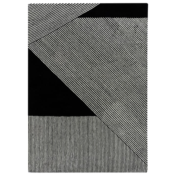 Stripes wool rug black, 200x300 cm NJRD
