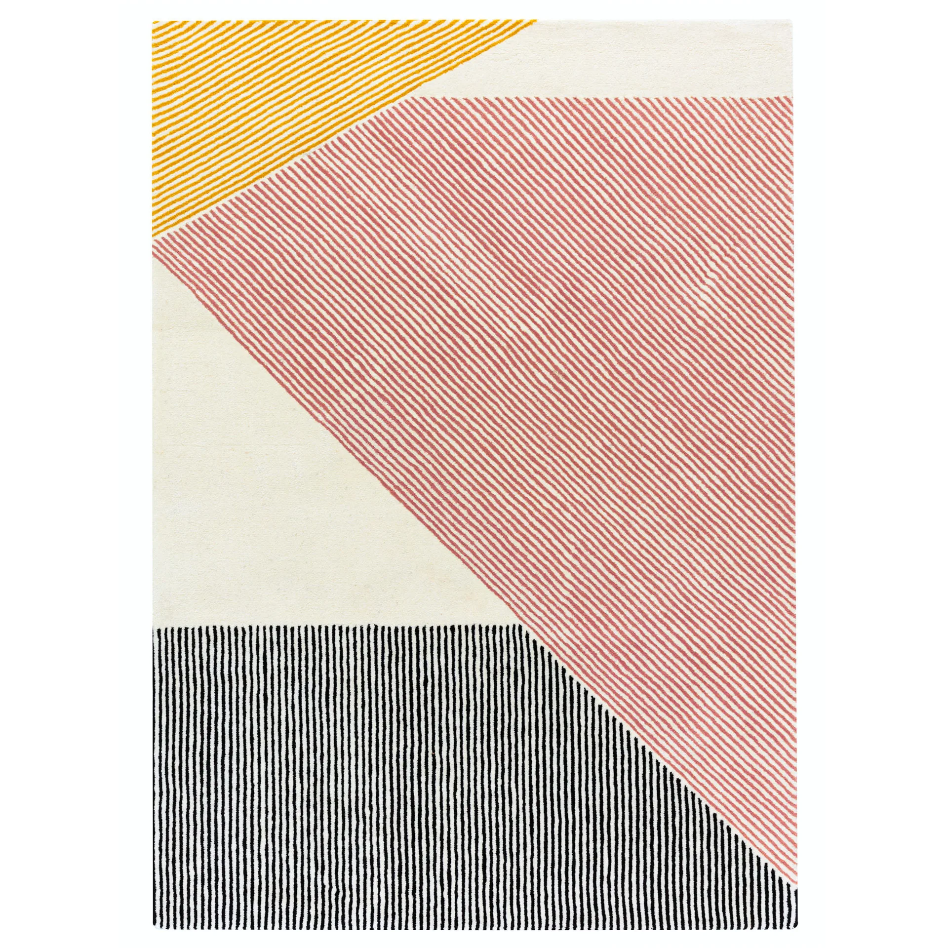 Stripes wool rug pink, 200x300 cm NJRD