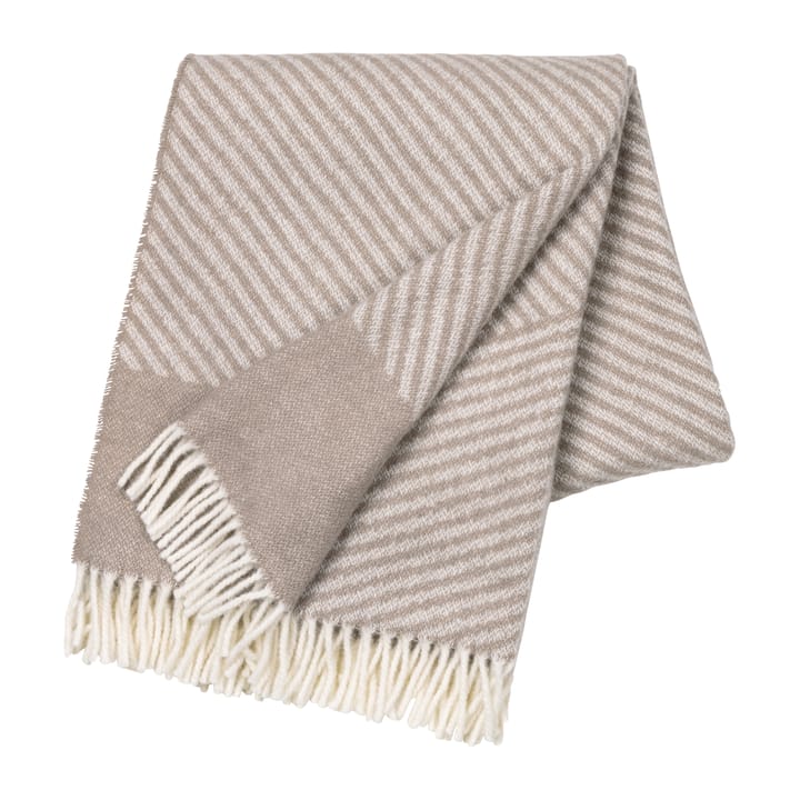 Stripes wool throw 130x185 cm, Beige NJRD