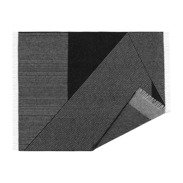 Stripes wool throw 130x185 cm, Black NJRD