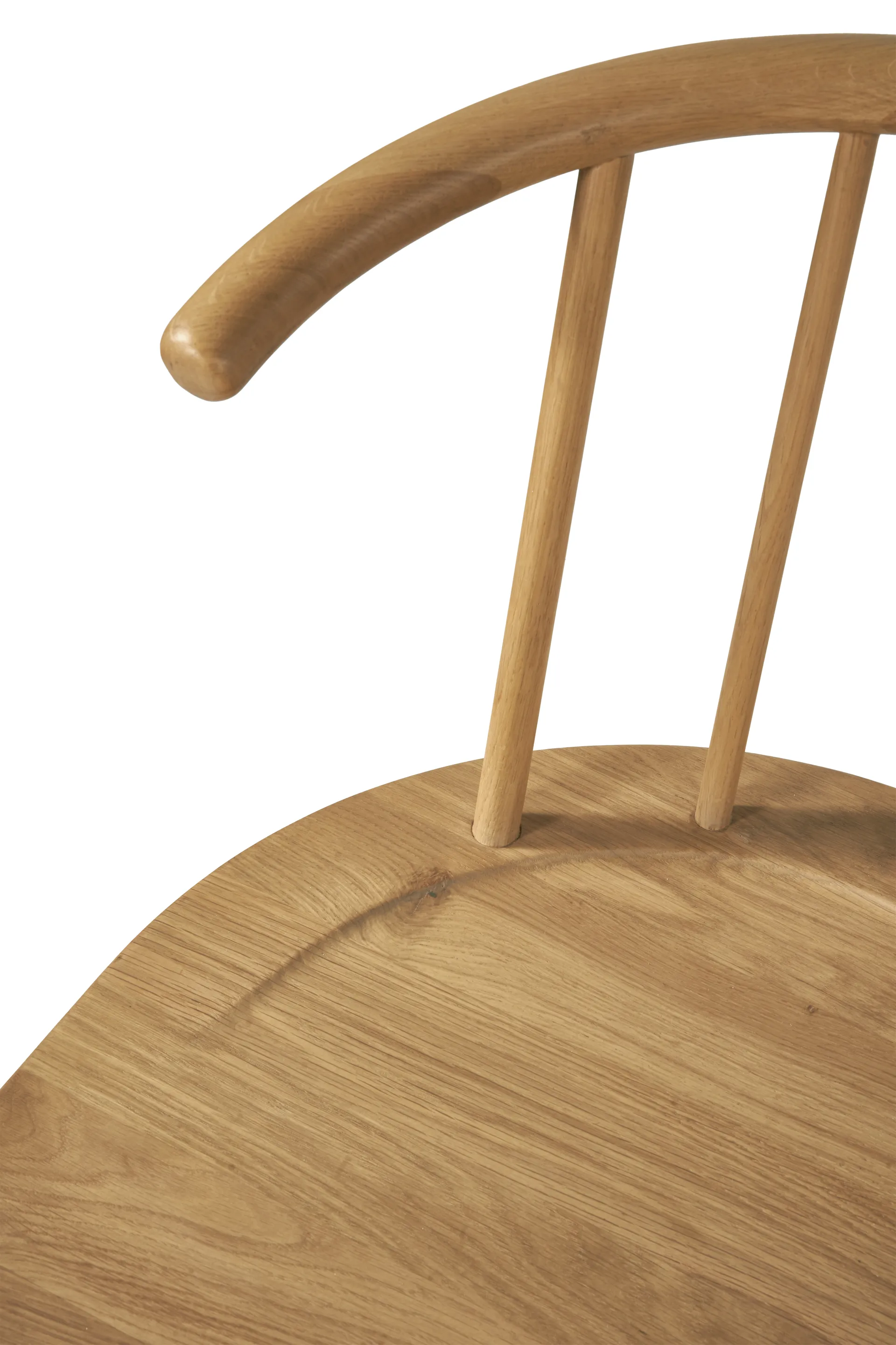 VIOR bench with backrest, Lacquered oak NJRD