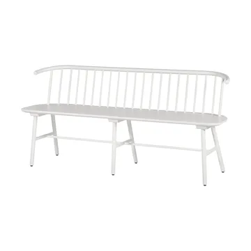 VIOR bench with backrest - White-lacquered oak - NJRD
