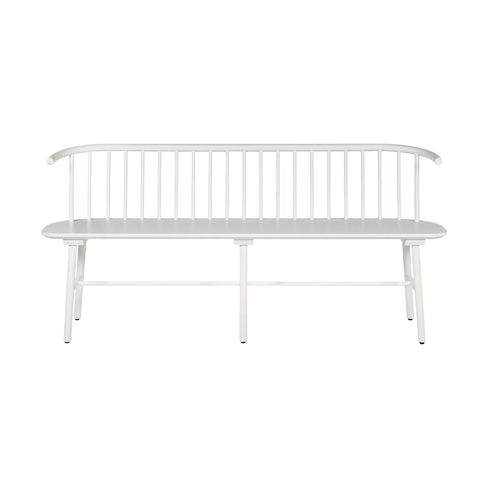 VIOR bench with backrest, White-lacquered oak NJRD