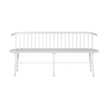 VIOR bench with backrest - White-lacquered oak - NJRD
