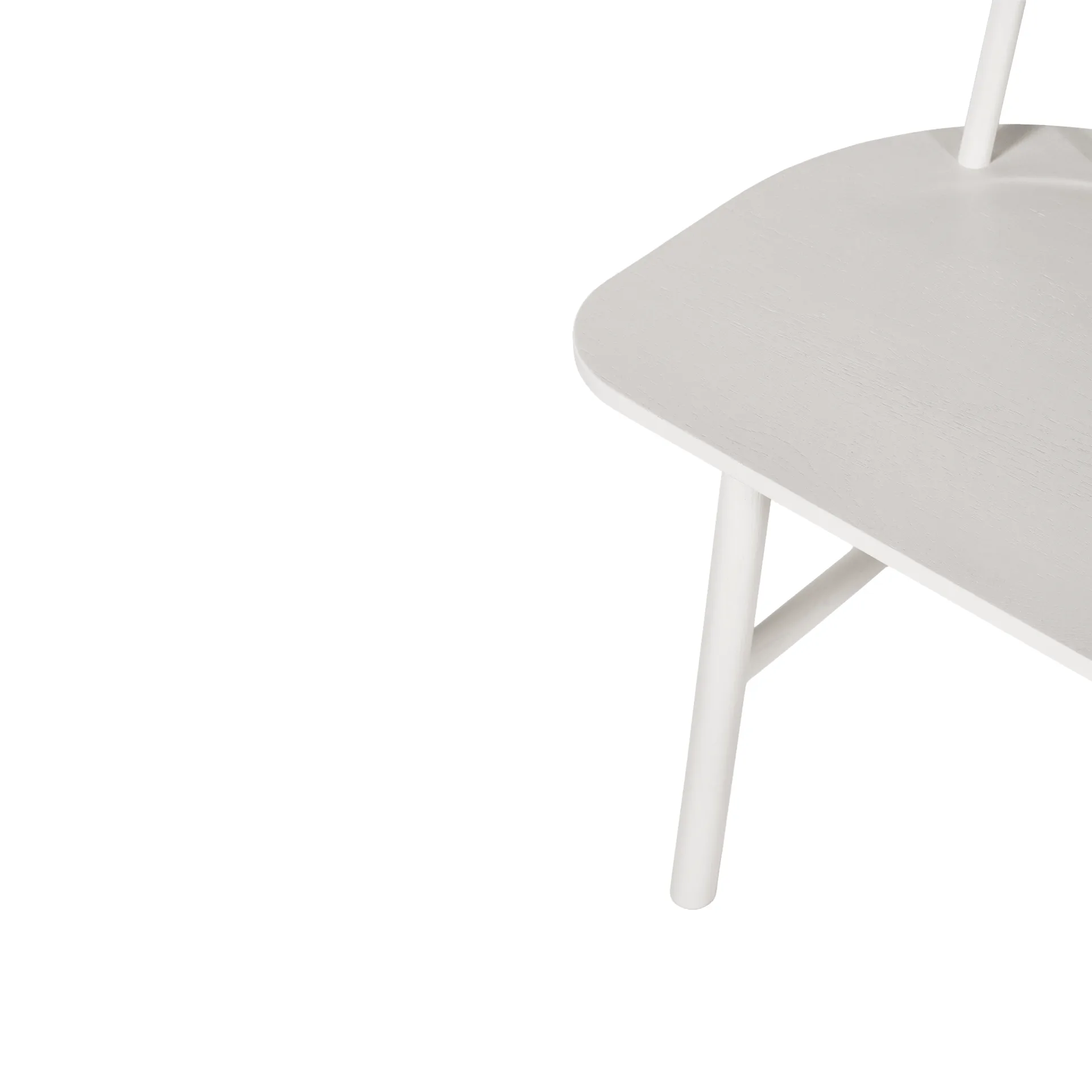 VIOR bench with backrest, White-lacquered oak NJRD
