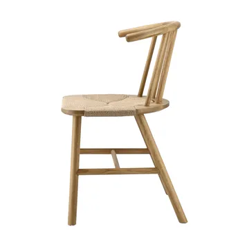 VIOR dining table 120 cm + chair 4‑pack – Lacquered oak‑natural - NJRD