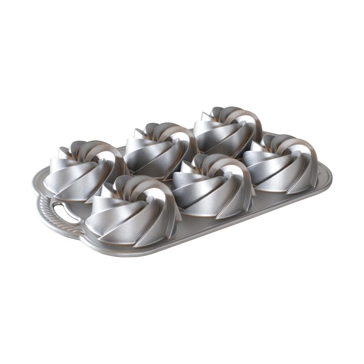 Nordic Ware Heritage bundtlette baking tin, Silver Nordic Ware