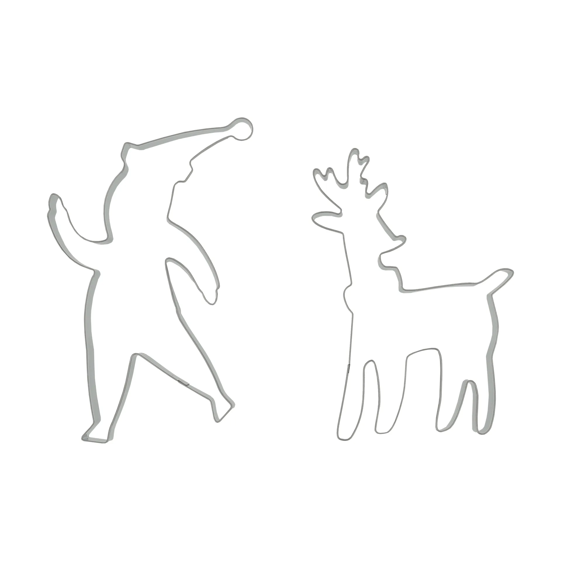 BAKE gingerbread cutter, Santa & Reindeer, 2 pieces Nordwik