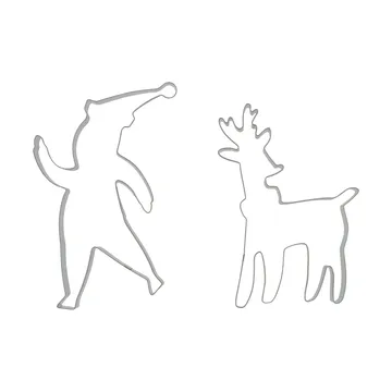 BAKE gingerbread cutter - Santa & Reindeer, 2 pieces - Nordwik