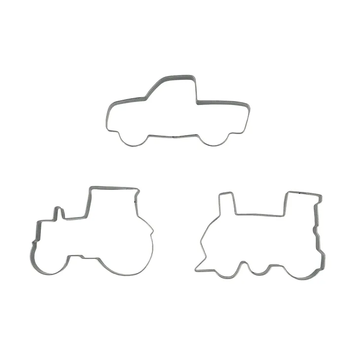 BAKE gingerbread cutter - Vehicles, 3 pieces - Nordwik
